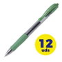 Pilot Bolígrafo de Tinta de Gel G-2 Retráctil Verde (Set de 12)